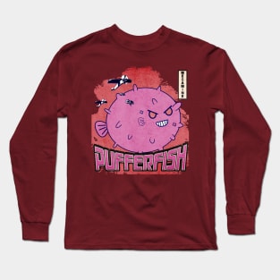 Giant Pufferfish Megamine, Epic Funny Monster Attack Long Sleeve T-Shirt